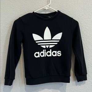 Adidas trefoil black and white kids sweatshirt xs (4-5)